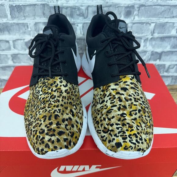 Nike Roshe One Black White Marble Leopard Custom 669985-001 Mens Size 9.5 New - Picture 3 of 8